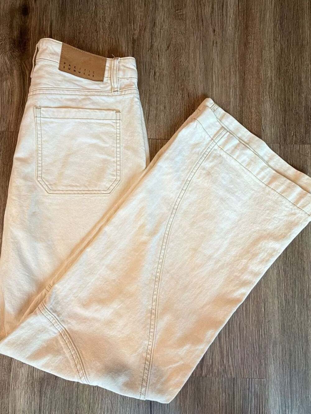 Pacsun Jessie High Rise Baggy White Jeans
